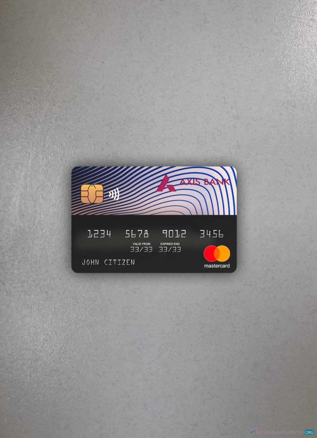 Download India Axis bank mastercard photolook front Photoshop template